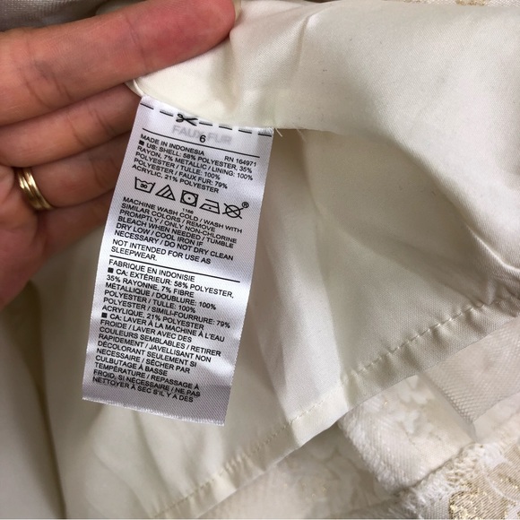 JANIE AND JACK METALLIC FLORAL JACQUARD DRESS SIZE 6 NWT 114.00 CREAM AND SUGAR - Picture 5 of 11